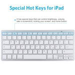 WB-8022 Tastiera Bluetooth wireless ultrasottile per iPad, Samsung, Huawei, Xiaomi, Tablet PC o Smartphone, tasti tedeschi, German Keys