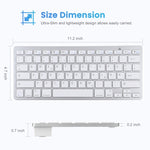 WB-8022 Tastiera Bluetooth wireless ultrasottile per iPad, Samsung, Huawei, Xiaomi, Tablet PC o Smartphone, tasti tedeschi, German Keys