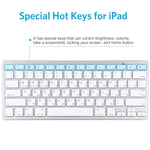 WB-8022 Tastiera Bluetooth wireless ultrasottile per iPad, Samsung, Huawei, Xiaomi, tablet PC o smartphone, tasti russi, Russian Keys