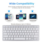 WB-8022 Tastiera Bluetooth wireless ultrasottile per iPad, Samsung, Huawei, Xiaomi, Tablet PC o Smartphone, tasti francesi, French Keys