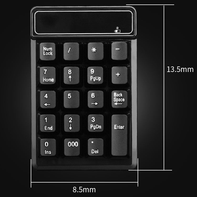 Tastiera numerica wireless 2.4G MC Saite 525RF a 19 tasti