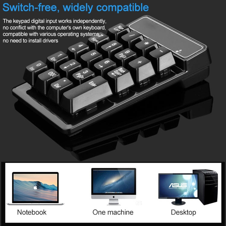 Tastiera numerica wireless 2.4G MC Saite 525RF a 19 tasti