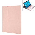 HW108A Tastiera Bluetooth in plastica magnetica retroilluminata staccabile e colorata + custodia per tablet in TPU con motivo in seta per Huawei MediaPad M5 10.8 Pro / 10.8, con slot per penna e staffa                                                   ...