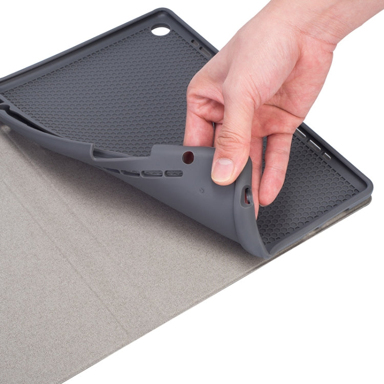 HW108A Tastiera Bluetooth in plastica magnetica retroilluminata staccabile e colorata + custodia per tablet in TPU con motivo in seta per Huawei MediaPad M5 10.8 Pro / 10.8, con slot per penna e staffa                                                   ...