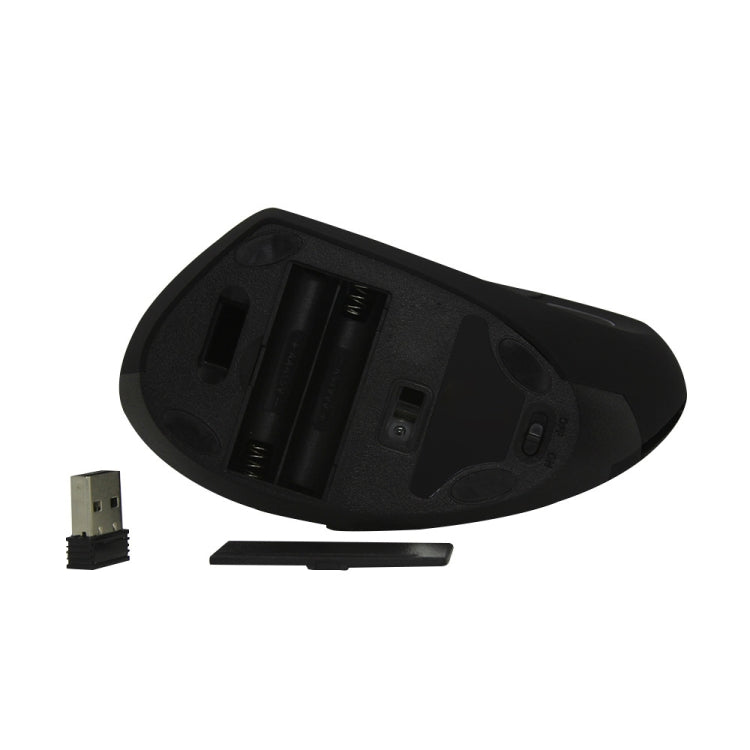 CM0093 Versione a batteria Mouse ottico wireless a tre pulsanti da 2,4 GHz Mouse verticale per mancini, risoluzione: 1000 DPI / 1200 DPI / 1600 DPI, Battery Version