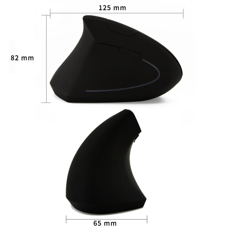 CM0093 Versione a batteria Mouse ottico wireless a tre pulsanti da 2,4 GHz Mouse verticale per mancini, risoluzione: 1000 DPI / 1200 DPI / 1600 DPI, Battery Version