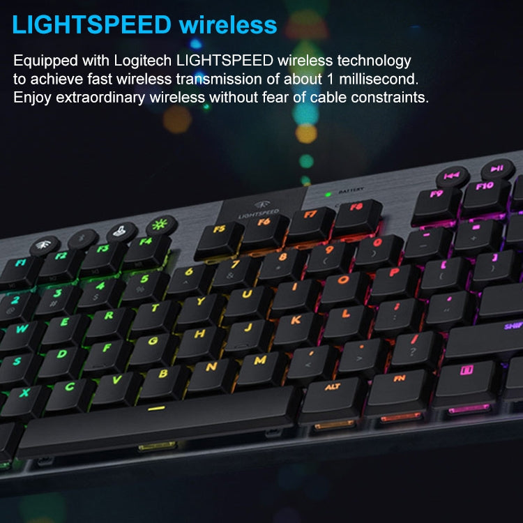 Tastiera da gioco meccanica Logitech G913 TKL Wireless RGB (GL-Lineare), GL-Linea