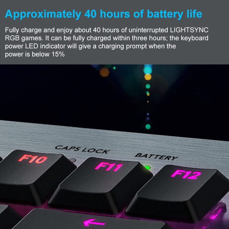 Tastiera da gioco meccanica Logitech G913 TKL Wireless RGB (GL-Clicky), GL-Clicky