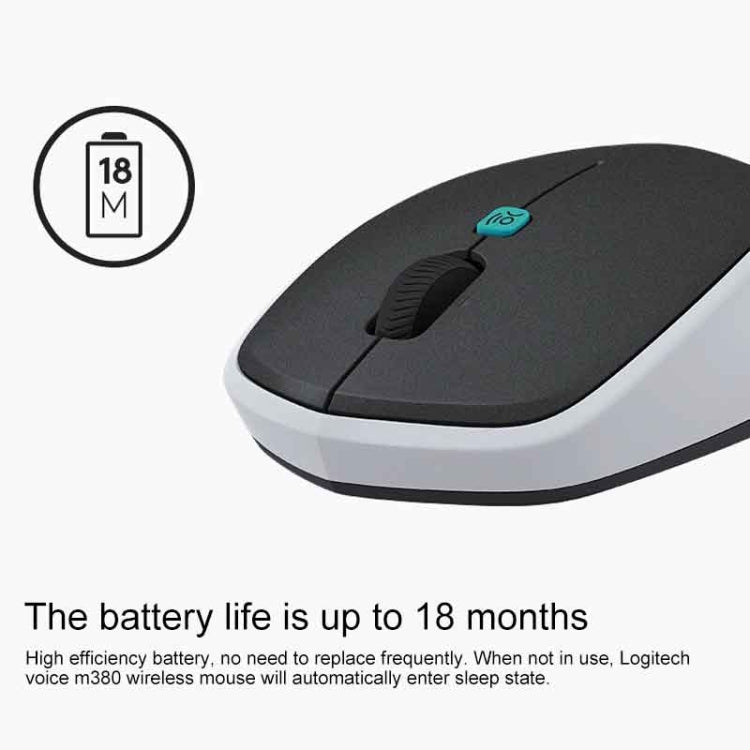 Mouse wireless Logitech Voice M380 a 4 pulsanti con ingresso vocale intelligente