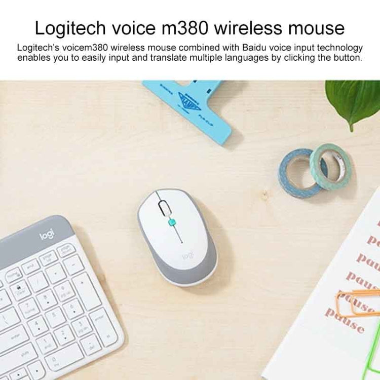 Mouse wireless Logitech Voice M380 a 4 pulsanti con ingresso vocale intelligente