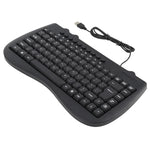 Mini tastiera cablata per notebook multimediale KB-301B, versione inglese, English Version