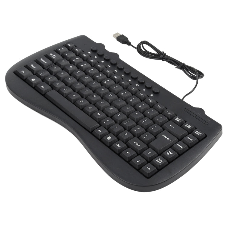 Mini tastiera cablata per notebook multimediale KB-301B, versione inglese, English Version