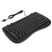 Mini tastiera cablata per notebook multimediale KB-301B, versione inglese, English Version