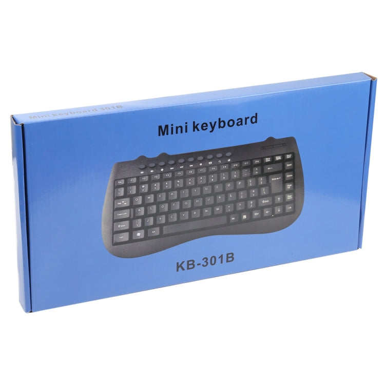 Mini tastiera cablata per notebook multimediale KB-301B, versione inglese, English Version