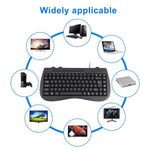 Mini tastiera cablata per notebook multimediale KB-301B, versione inglese, English Version