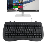 Mini tastiera cablata per notebook multimediale KB-301B, versione araba (nera), Arabic Version