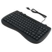 Mini tastiera cablata per notebook multimediale KB-301B, versione araba (nera), Arabic Version