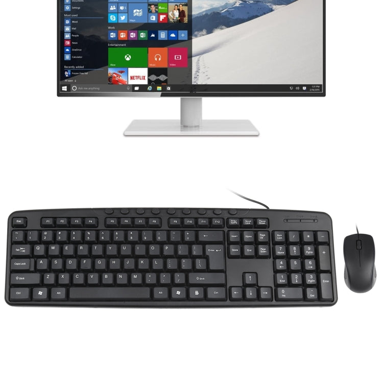 Set tastiera e mouse USB cablato KB-8377, KB-8377