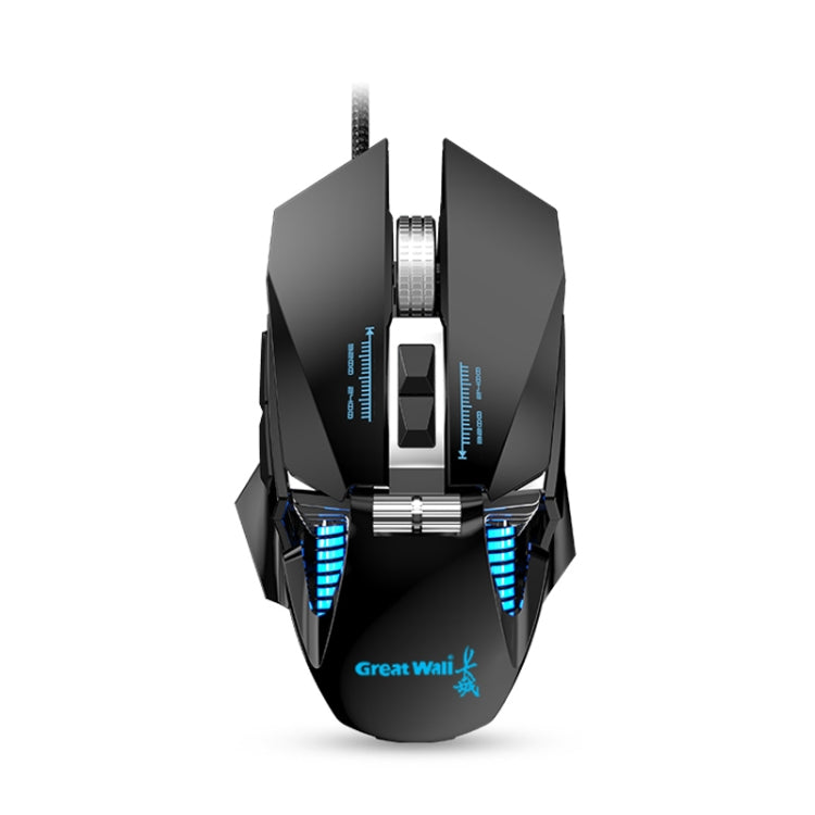 G535 Mouse da gioco meccanico con programmazione macro cablata e illuminazione colorata, G535(Black), G535(Silver)