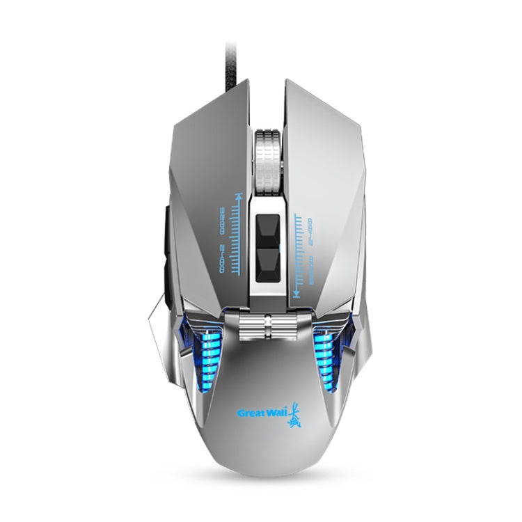 G535 Mouse da gioco meccanico con programmazione macro cablata e illuminazione colorata, G535(Black), G535(Silver)