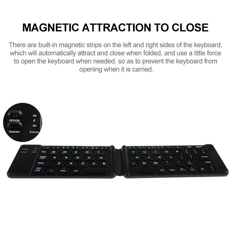 B05 Mini tastiera wireless Bluetooth pieghevole portatile con ricarica USB, B05(Black), B05(White)