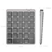 Tastiera numerica wireless Bluetooth ricaricabile universale ultrasottile N960 in lega di alluminio, N960