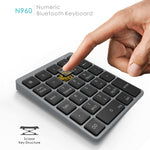 Tastiera numerica wireless Bluetooth ricaricabile universale ultrasottile N960 in lega di alluminio, N960