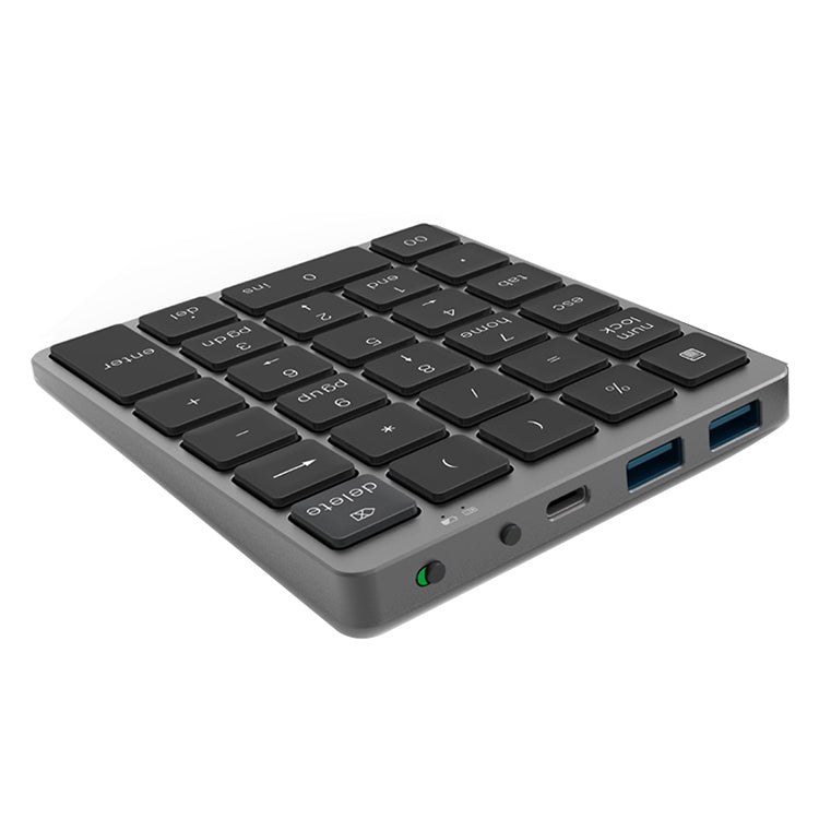 Tastiera numerica wireless Bluetooth ricaricabile N970 Pro Dual Mode in lega di alluminio con HUB USB, N970 Pro