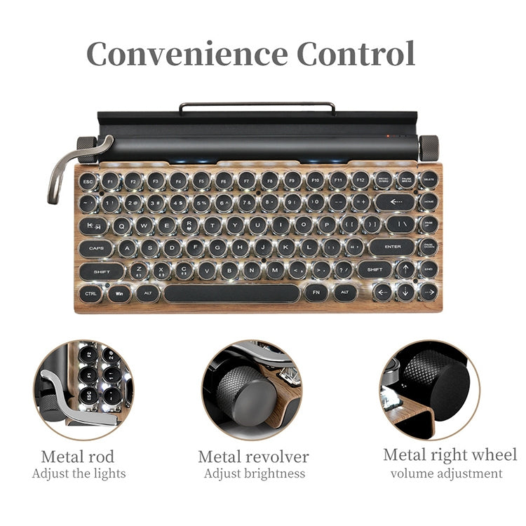TW1867 Tastiera Bluetooth wireless meccanica con tasti rotondi retrò punk