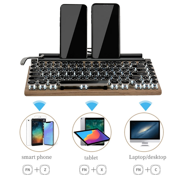 TW1867 Tastiera Bluetooth wireless meccanica con tasti rotondi retrò punk