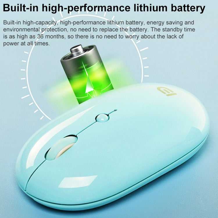 FOETOR E100 Mouse wireless 2.4G USB-C/Tipo-C + USB 2 in 1, E100