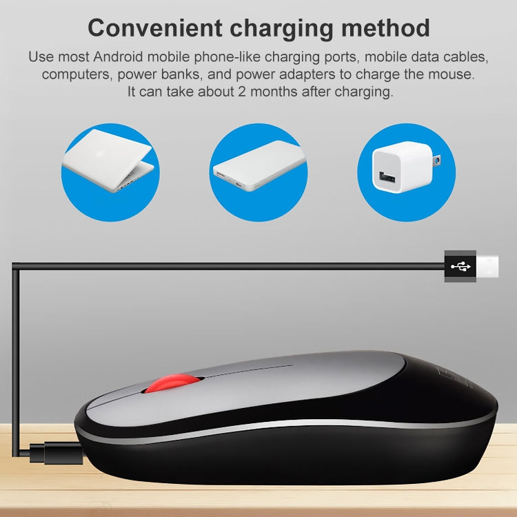 Mini mouse ricaricabile wireless per computer portatile ZGB 360 2.4G 1000 dpi