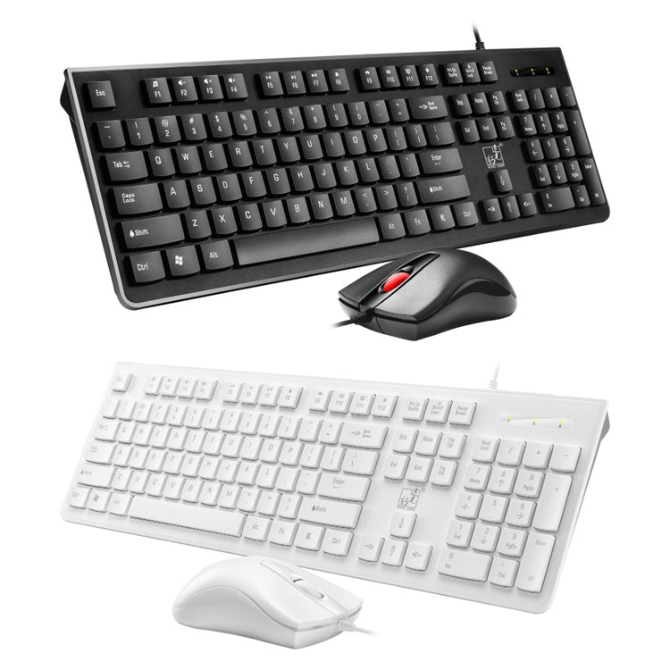 Set tastiera cablata + mouse con tasti quadrati ZGB S500, S500 Square Keycap (Black), S500 Square Keycap (White)