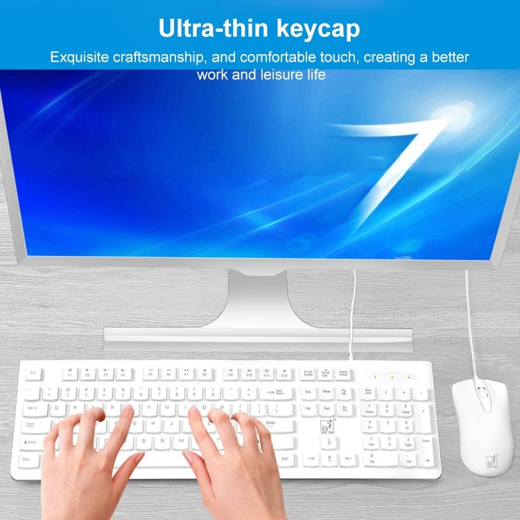 Set tastiera cablata + mouse con tasti quadrati ZGB S500, S500 Square Keycap (Black), S500 Square Keycap (White)