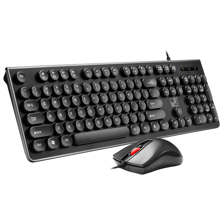 Set tastiera + mouse con tasti rotondi ZGB S500, S500 Round Keycap (Black), S500 Round Keycap (White)