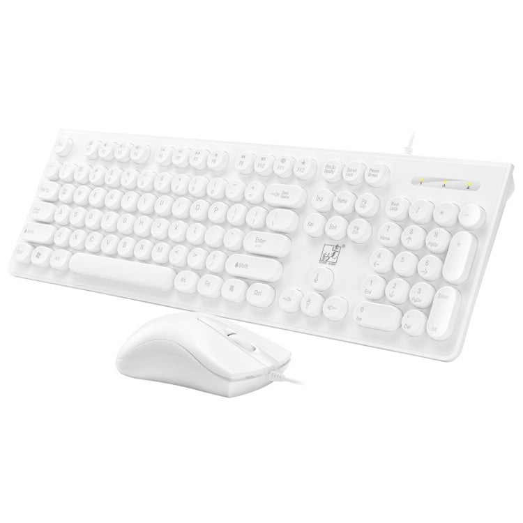 Set tastiera + mouse con tasti rotondi ZGB S500, S500 Round Keycap (Black), S500 Round Keycap (White)