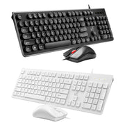 Set tastiera + mouse con tasti rotondi ZGB S500, S500 Round Keycap (Black), S500 Round Keycap (White)