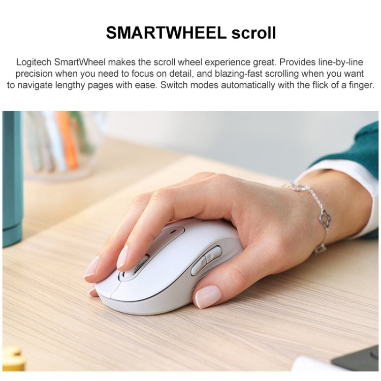 Mouse silenzioso Bluetooth wireless Logitech M650 a 5 tasti 2000 DPI