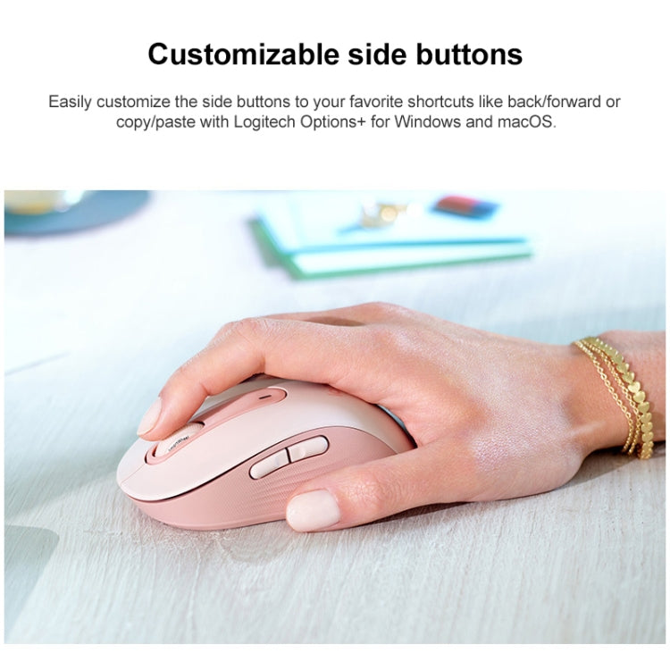 Mouse silenzioso Bluetooth wireless Logitech M650 a 5 tasti 2000 DPI
