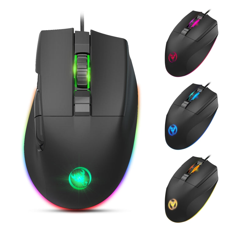 Mouse da gioco cablato programmabile HXSJ A905 a 8 pulsanti 7200 DPI, lunghezza cavo: 1,6 m, A905