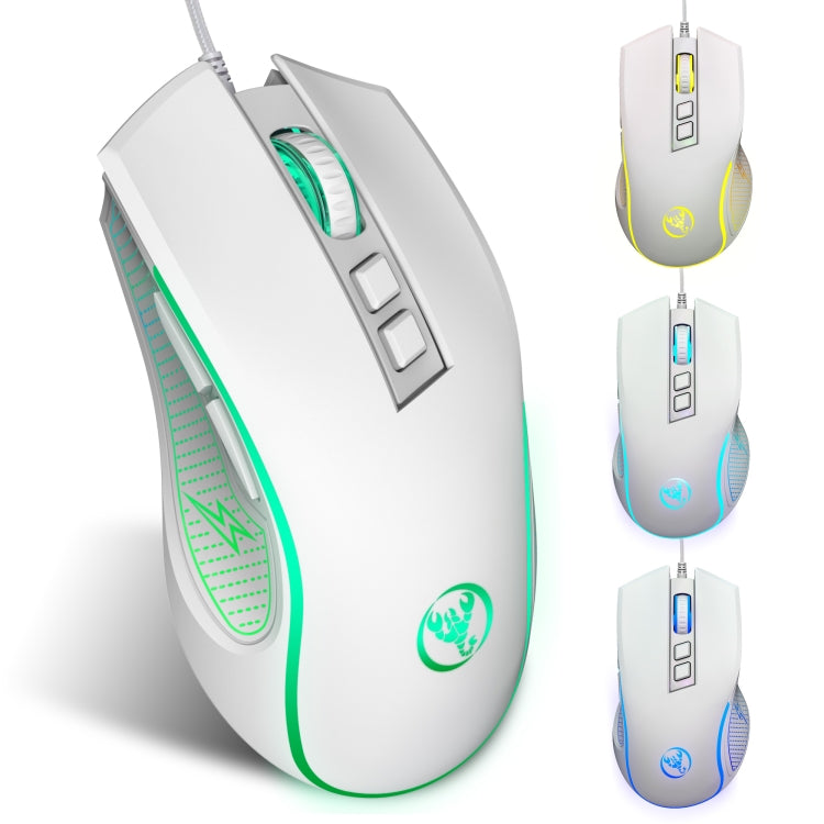 Mouse da gioco cablato HXSJ X100 a 7 pulsanti, 3600 DPI, con luce fredda, lunghezza cavo: 1,5 m