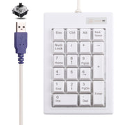 DX-21A Mini tastiera numerica meccanica con albero nero cablato USB a 21 tasti, DX-21A