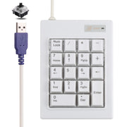 DX-18B Mini tastiera numerica meccanica con albero nero cablato USB a 18 tasti, DX-18B