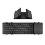Tastiera Bluetooth ripiegabile portatile in pelle B1053