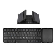 Tastiera Bluetooth ripiegabile portatile in pelle B1053