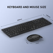 MKESPN 8022 Set tastiera e mouse wireless ultrasottile con piedino a forbice 2.4G