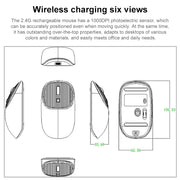 MKESPN SXS-5600 Mouse wireless 2.4G ricaricabile di tipo C