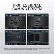 MKESPN X11 Mouse da gioco cablato a macrodefinizione a 7 pulsanti 7200 DPI RGB, x11