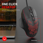 MKESPN X11 Mouse da gioco cablato a macrodefinizione a 7 pulsanti 7200 DPI RGB, x11