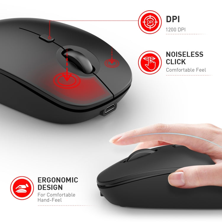 Mouse wireless MKESPN 859 versione con ricarica 2.4G